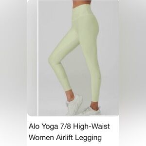 ALO Yoga High-Waist 7/8 Leggings in iced green tea size s